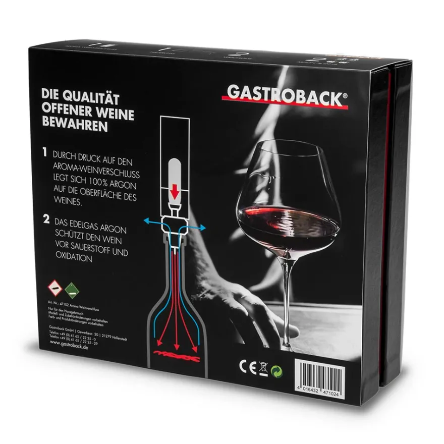 GASTROBACK Aroma Weinverschluss* Weindekanter & Weinverschluss