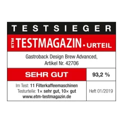 GASTROBACK Design Brew Advanced* Filterkaffeemaschinen
