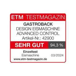 GASTROBACK Design Eismaschine Advanced Control* Eismaschine & Ice Shaver