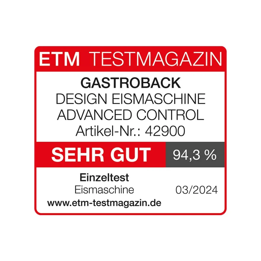 GASTROBACK Design Eismaschine Advanced Control* Eismaschine & Ice Shaver