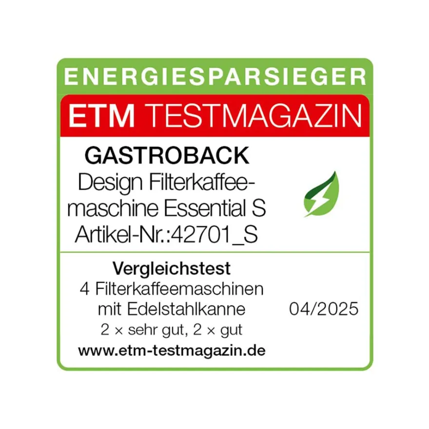 GASTROBACK Design Filterkaffeemaschine Essential S* Filterkaffeemaschinen