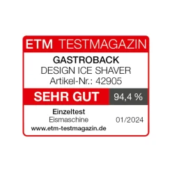 GASTROBACK Design Ice Shaver Slushy & Ice Cream* Eismaschine & Ice Shaver