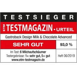 GASTROBACK Design Milk & Chocolate Advanced* Milchaufschäumer