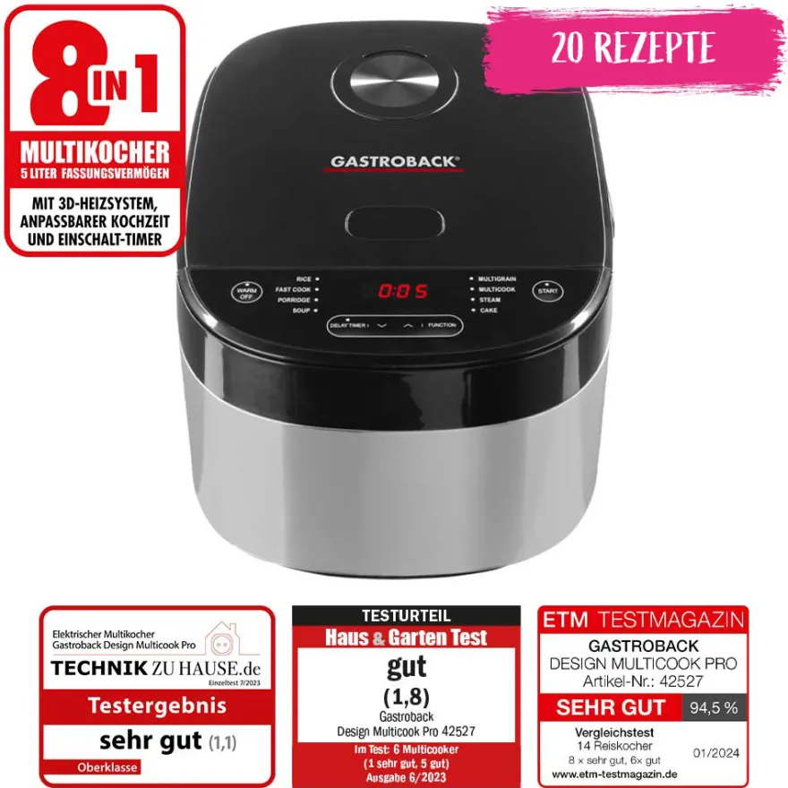 GASTROBACK Design Multicook Pro* Reiskocher & Multikocher