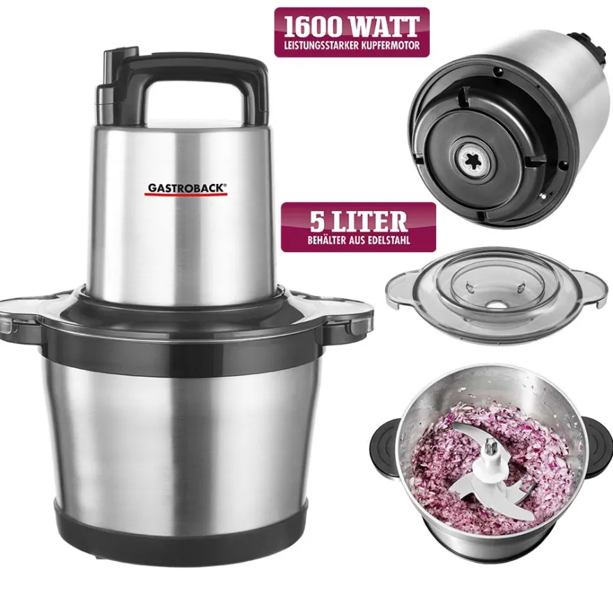 GASTROBACK Design Multizerkleinerer Professional 5 L* Zerkleinerer, Elektromesser & Food Processor