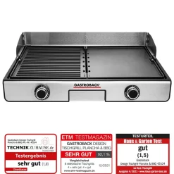 GASTROBACK Design Tischgrill Plancha & BBQ* Kontakt-, Elektro- & Tischgrill