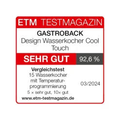 GASTROBACK Design Wasserkocher Cool Touch* Teekocher & Wasserkocher