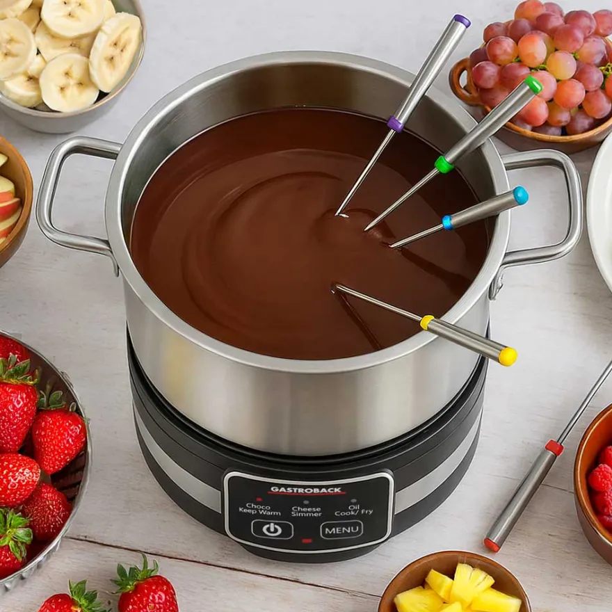 GASTROBACK Fondue MultiCook 4-in-1 & Kochplatte* Raclette & Fondue