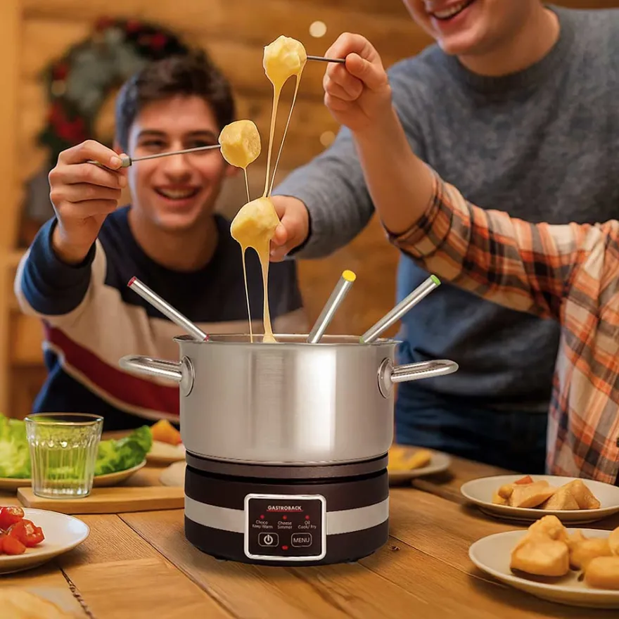 GASTROBACK Fondue MultiCook 4-in-1 & Kochplatte* Raclette & Fondue
