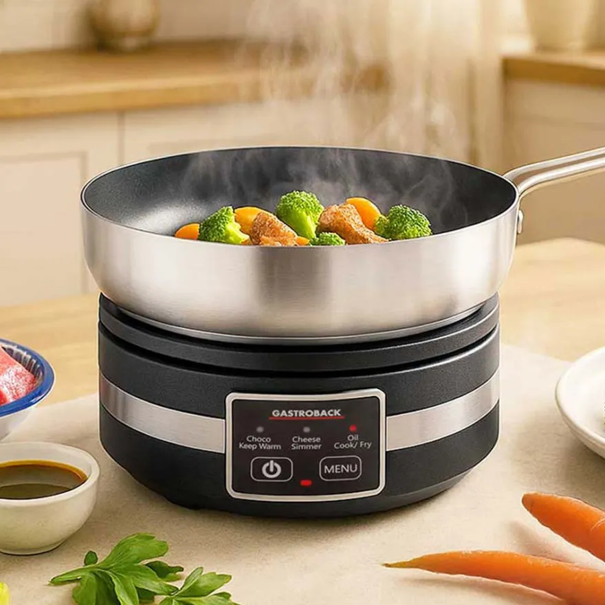 GASTROBACK Fondue MultiCook 4-in-1 & Kochplatte* Raclette & Fondue