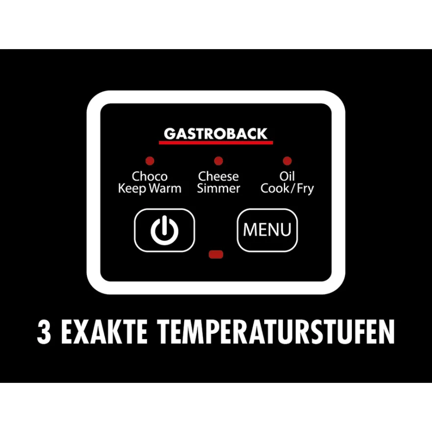 GASTROBACK Fondue MultiCook 4-in-1 & Kochplatte* Raclette & Fondue