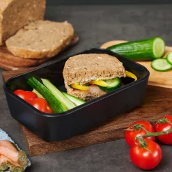 GASTROBACK Lunchbox schwarz, mit Bambusdeckel* Home