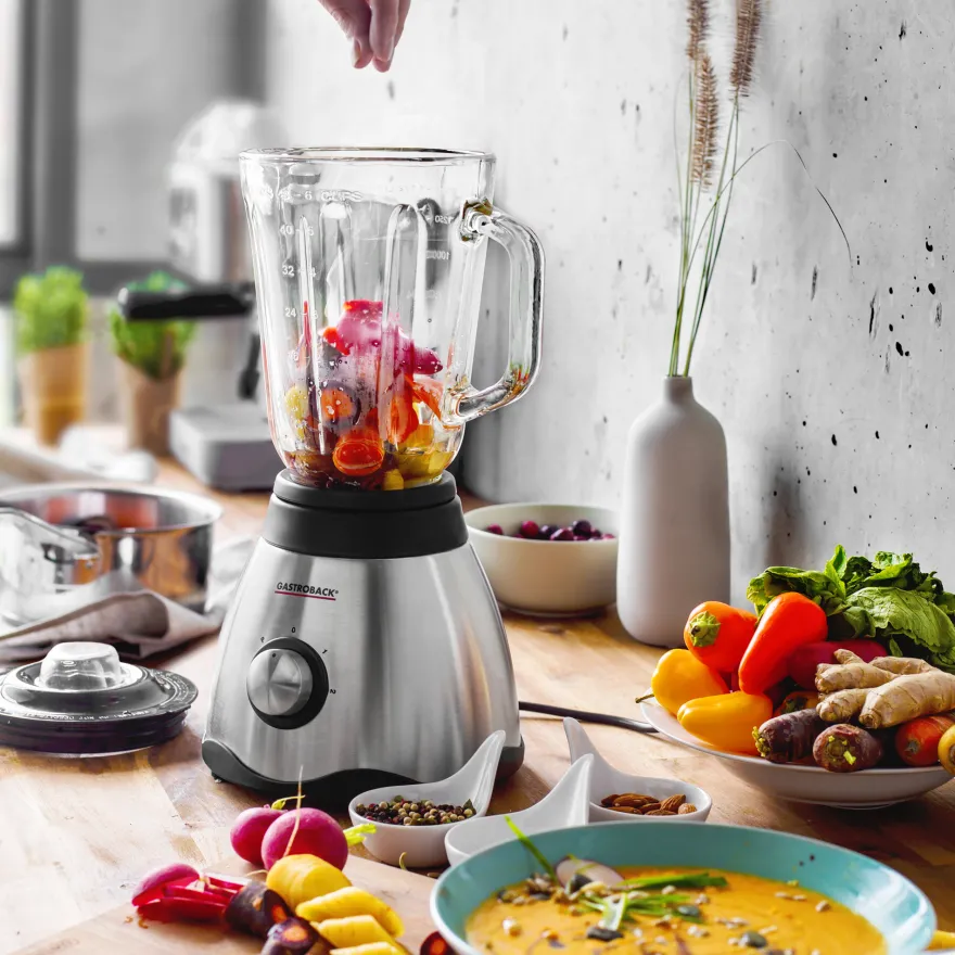 GASTROBACK Vital Mixer* Mixer, Standmixer, Hochleistungsmixer & Smoothie To Go Mixer