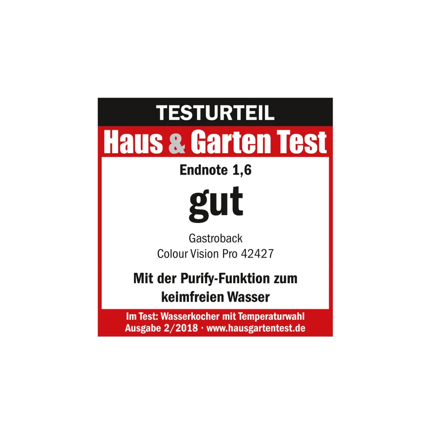 GASTROBACK Wasserkocher Colour Vision Pro* Teekocher & Wasserkocher